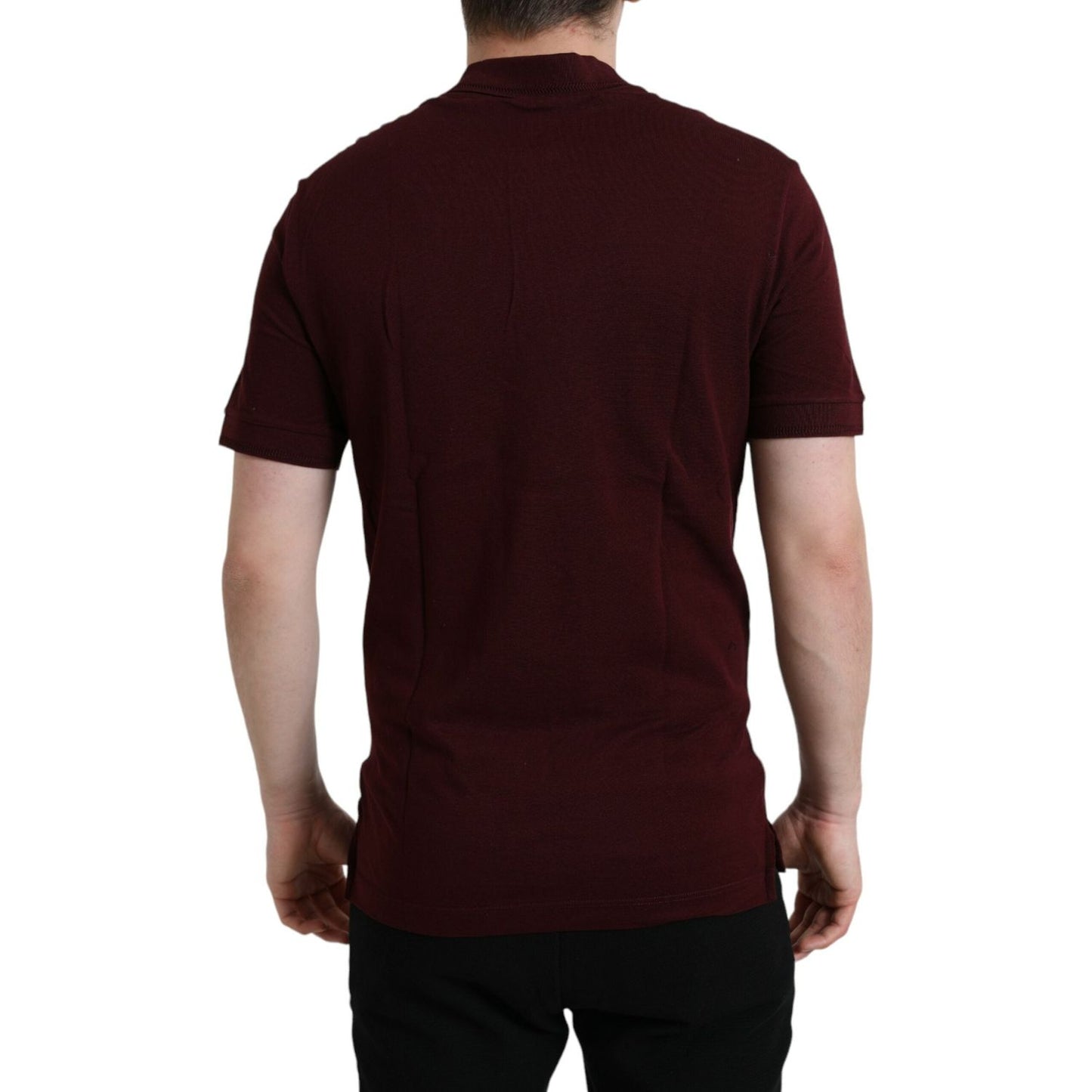 Dolce & Gabbana Maroon Collared Short Sleeves Polo T-shirt