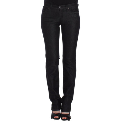 Ermanno Scervino Black Slim Jeans Denim Pants Skinny Leg Stretch Jeans & Pants