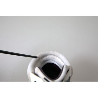 Dolce & Gabbana White Vulcano Trekking Ankle Boots Shoes