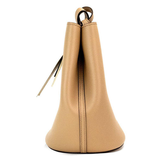 Burberry Lorne Small Camel Haymarket Check Pebble Leather Bucket Handbag Purse Burberry Dark Salmon