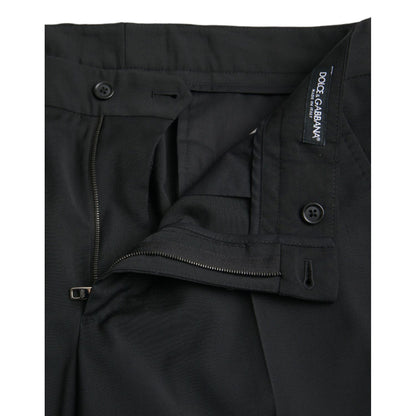 Dolce & Gabbana Black Wool SlimFit Dress Formal Pants