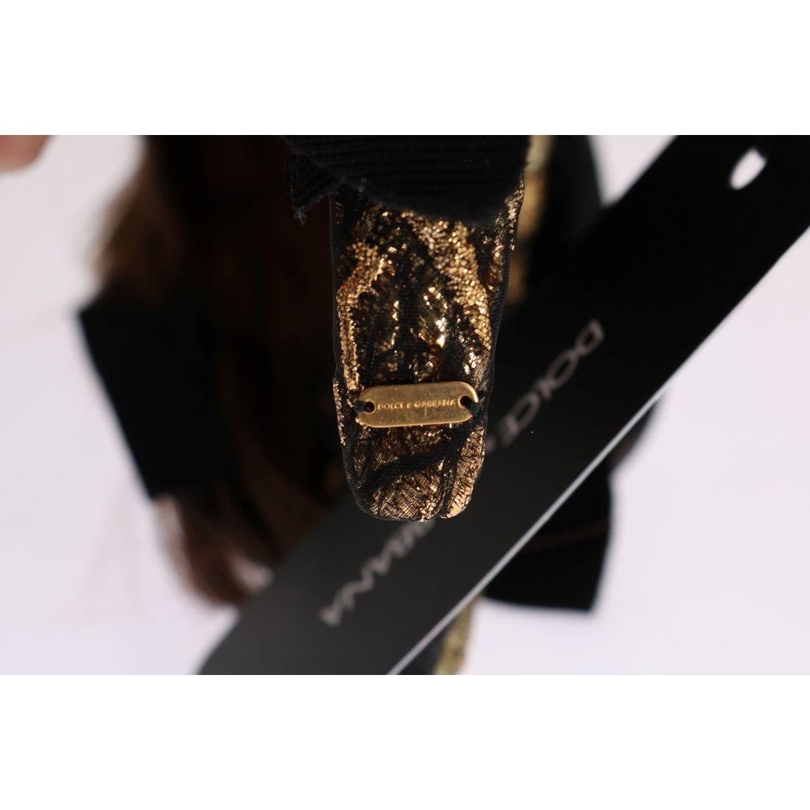 Dolce & Gabbana Clear Crystal Brown Hair Headband Tiara