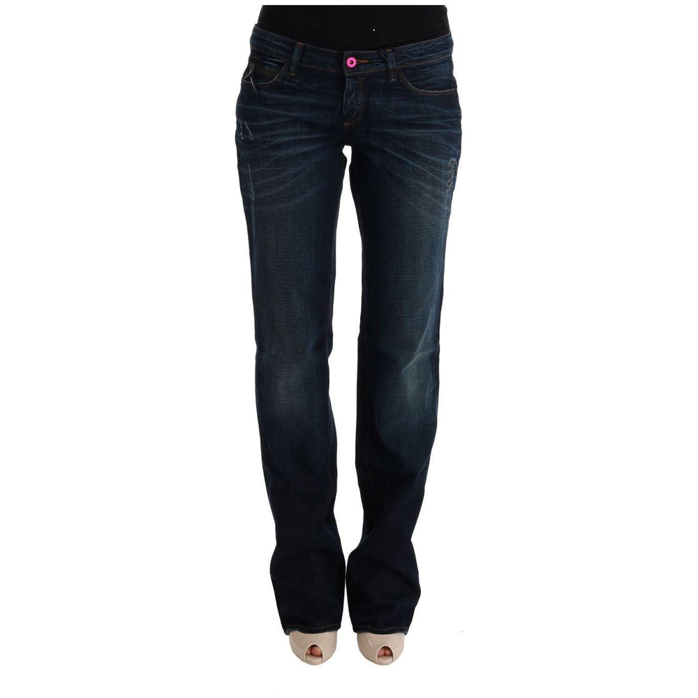 Costume National Elegant Blue Regular Fit Cotton Jeans Jeans & Pants Costume National Black