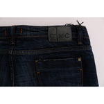 Costume National Elegant Blue Regular Fit Cotton Jeans Jeans & Pants Costume National Light Gray