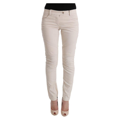 Ermanno Scervino White Slim Fit Casual Jeans