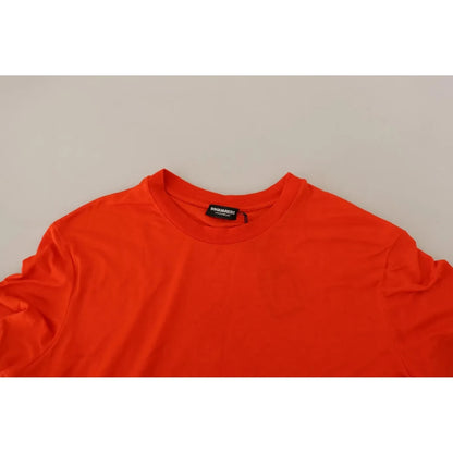 Dsquared² Orange Modal Short Sleeves Crewneck T-shirt