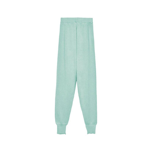 Hinnominate Mint Green Wool Blend Tracksuit Trousers HI-11561-M