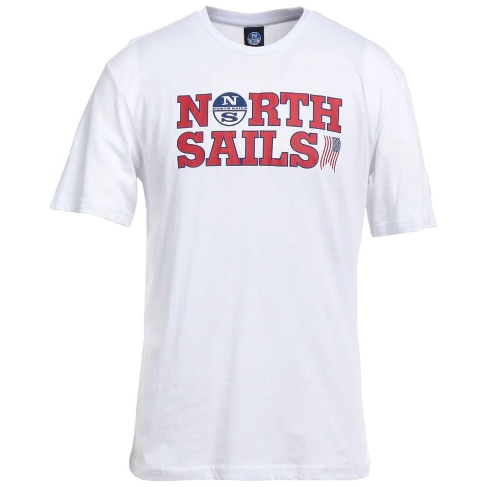 North Sails Elegant White Cotton Logo Tee