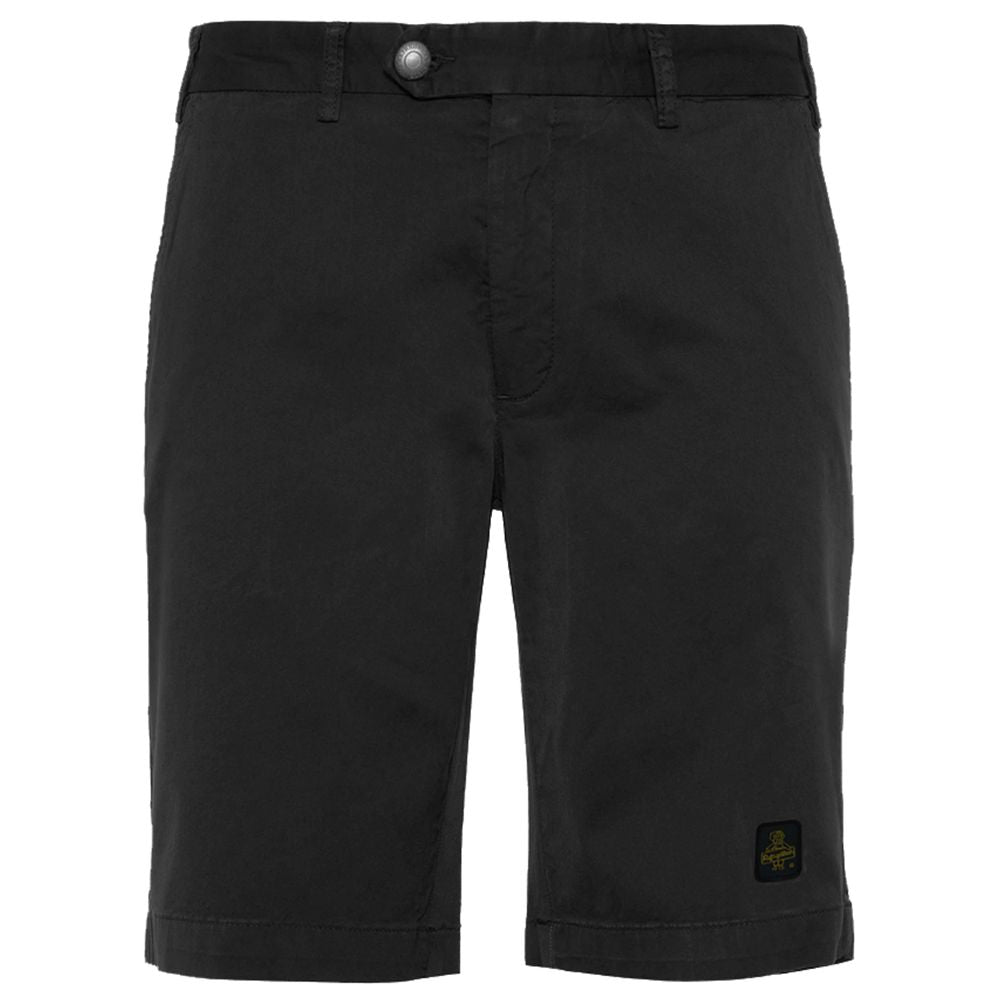 Refrigiwear Elegant Beige Bermuda Shorts with Logo Patch RE-12672-W33