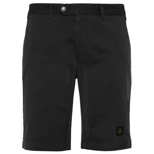 Refrigiwear Elegant Beige Bermuda Shorts with Logo Patch RE-12672-W33