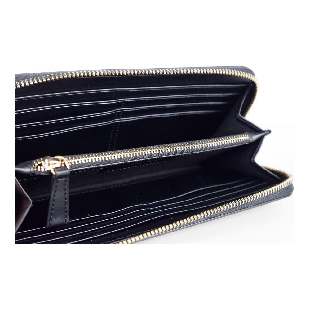 Ungaro Elegant Leather Zippered Wallet in Classic Black