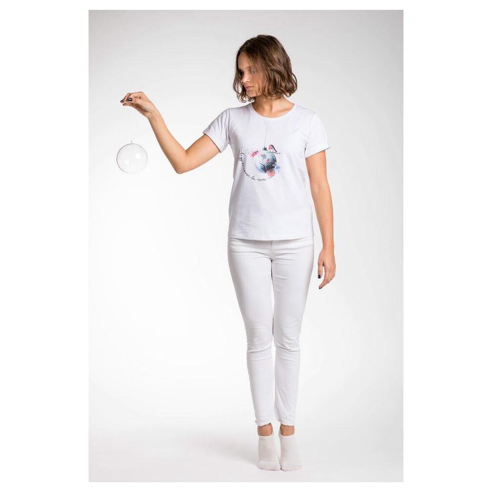 A.Tratti White Viscose T-Shirt