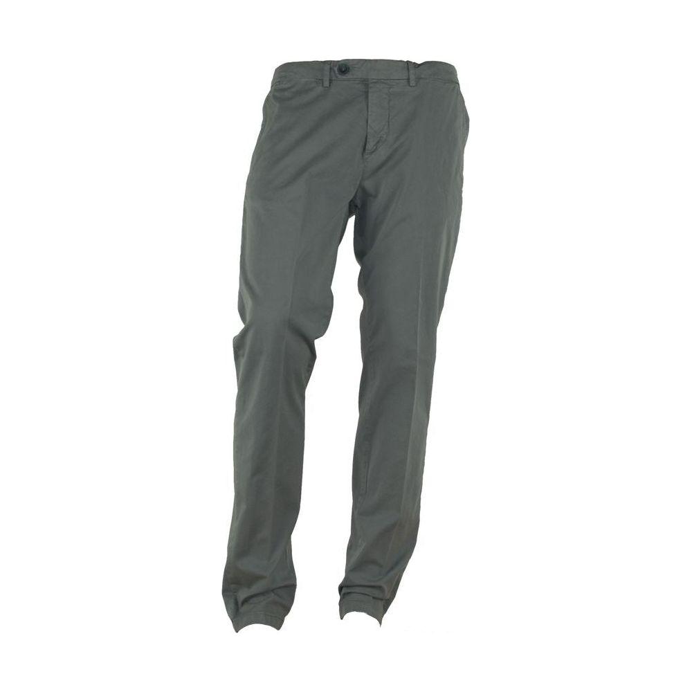Made in Italy Gray Cotton Pant