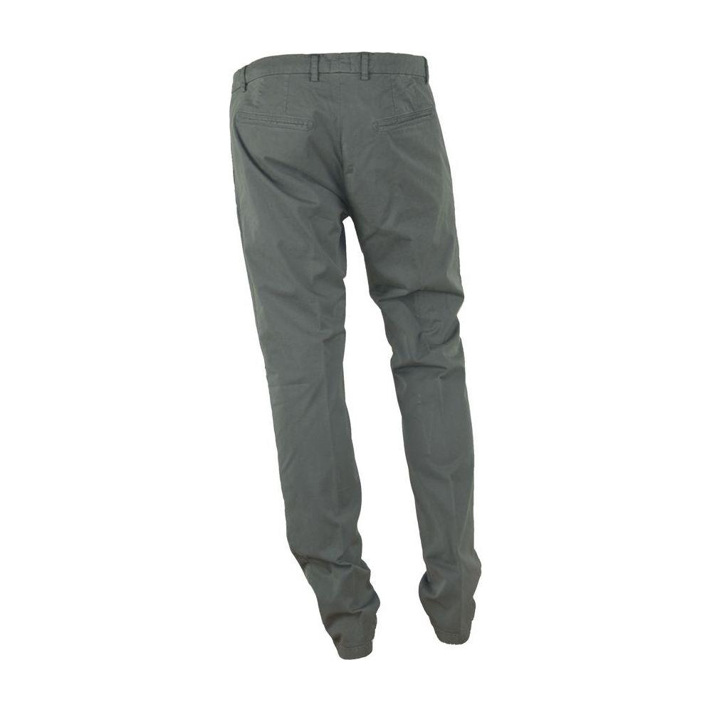 Made in Italy Gray Cotton Pant