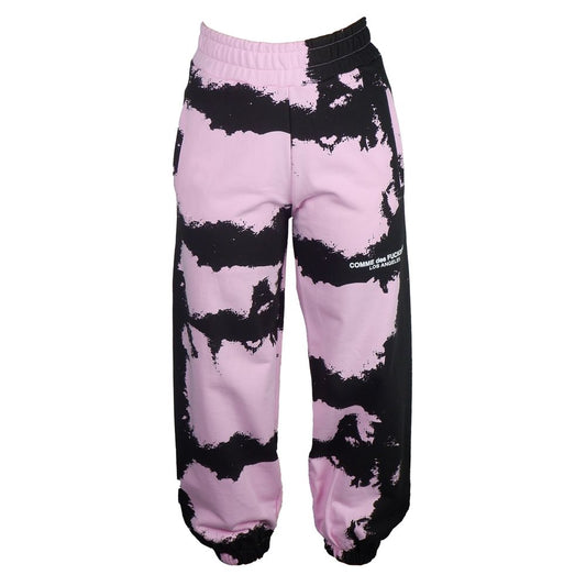 Comme Des Fuckdown Chic Pink Print Cotton Track Pants CO-10368-XS
