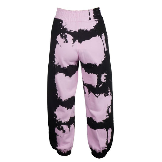 Comme Des Fuckdown Chic Pink Print Cotton Track Pants CO-10368-XS