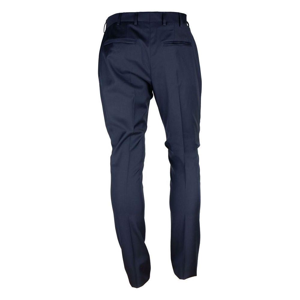 Made in Italy Blue Wool Pant