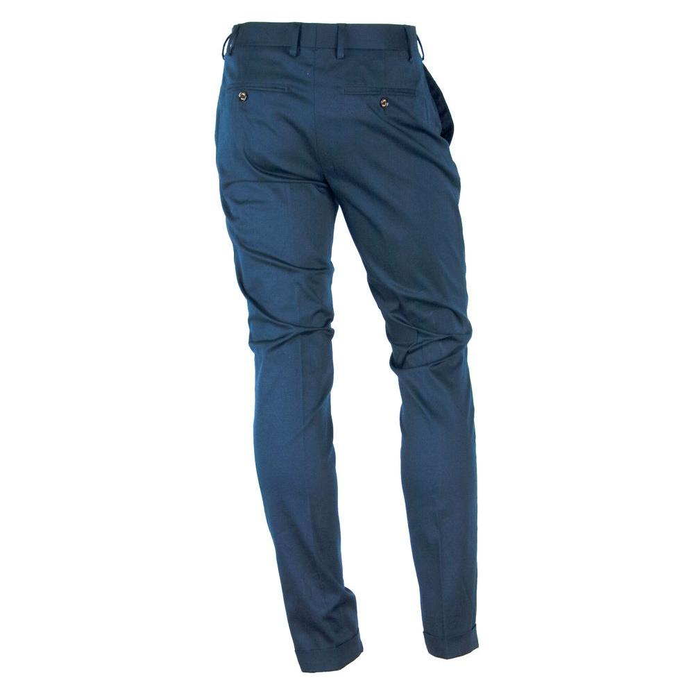 Made in Italy Blue Cotton Pant