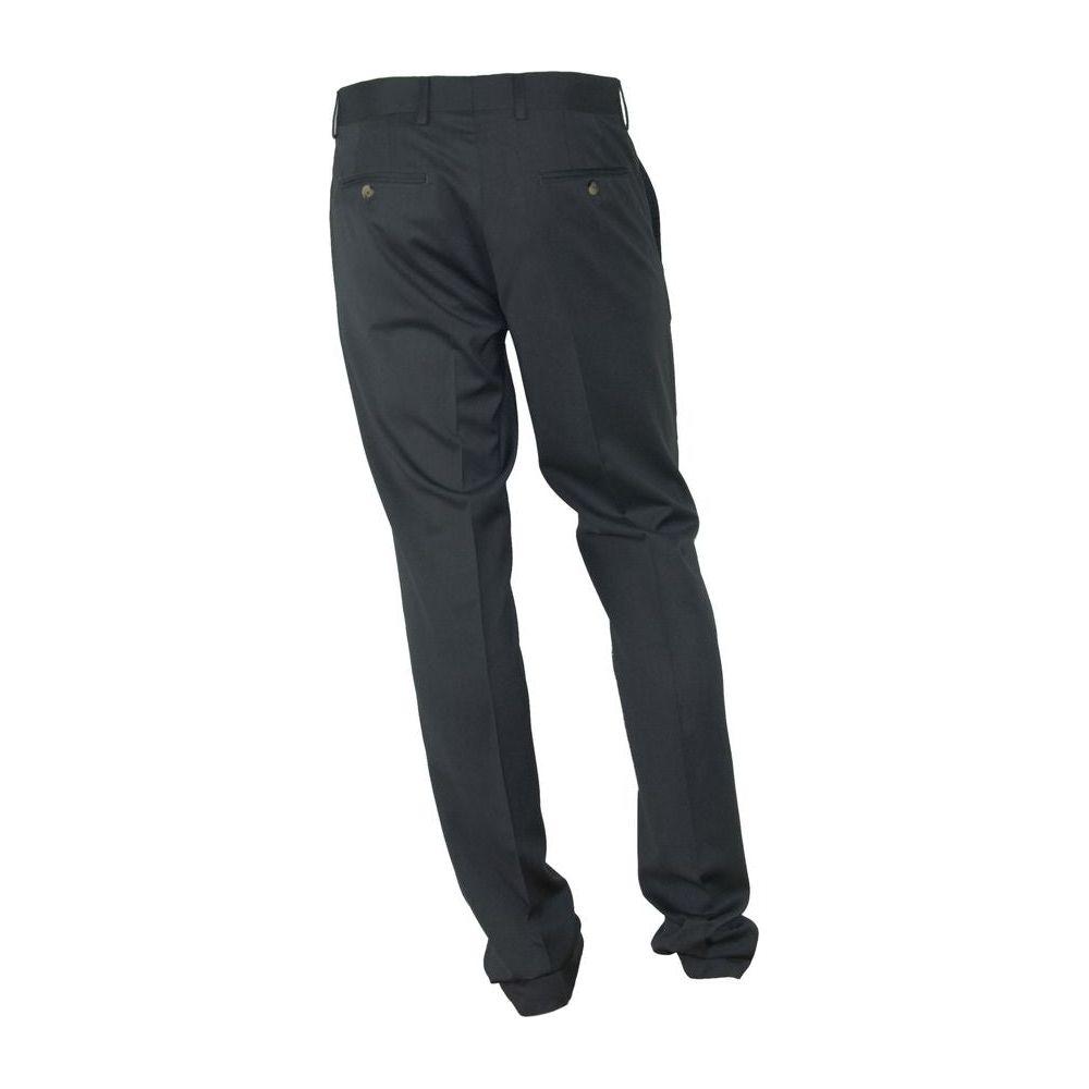 Made in Italy Gray Polyester Men Trouser