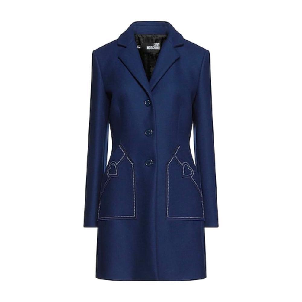 Love Moschino Blue Wool Coat