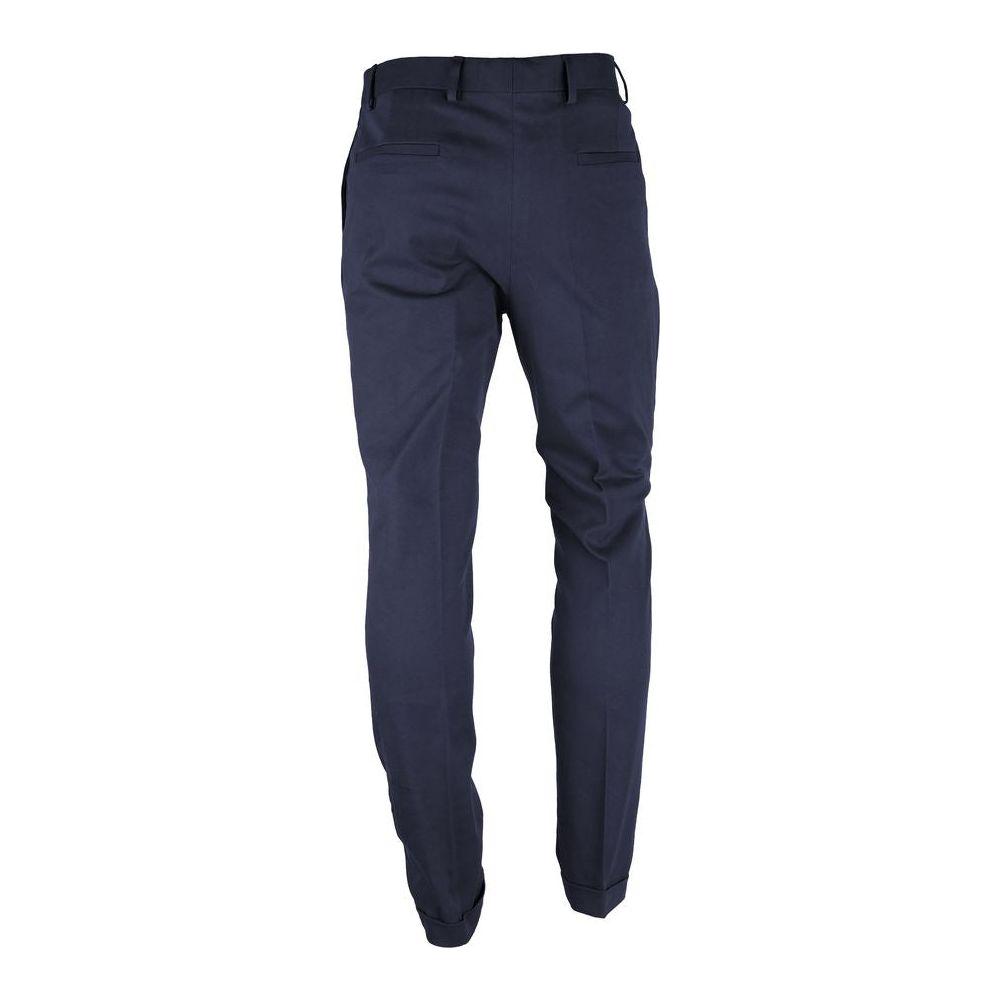 Made in Italy Blue Wool Pant