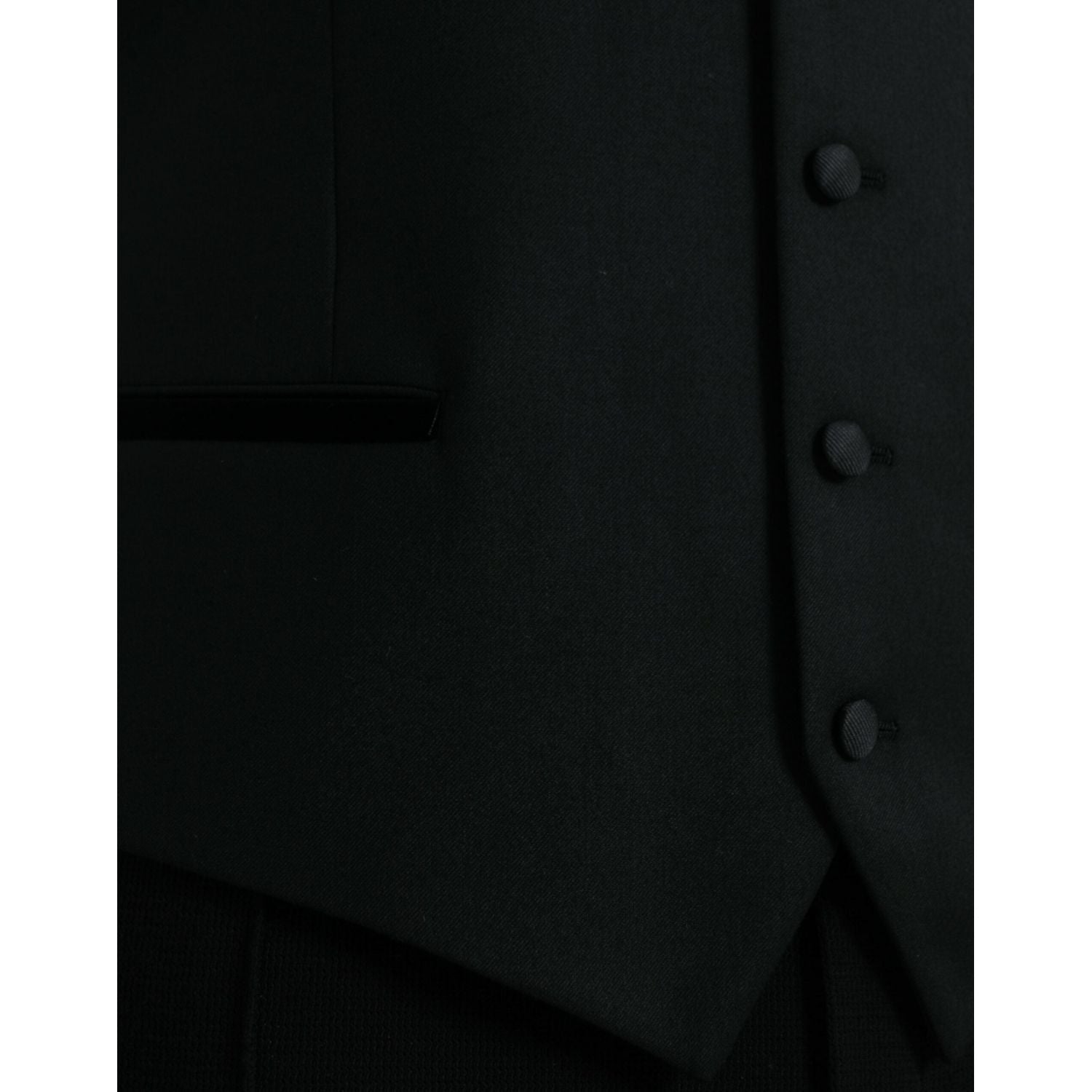 Dolce & Gabbana Black Silk Waistcoat Dress Formal Vest
