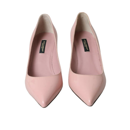 Dolce & Gabbana Light Pink Patent Leather Heels Pumps Shoes