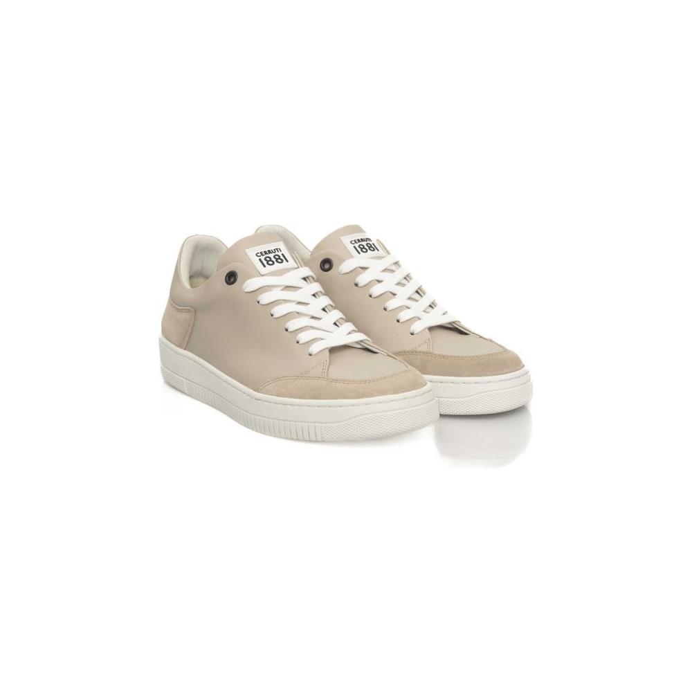 Cerruti 1881 Beige Cowhide Sneaker