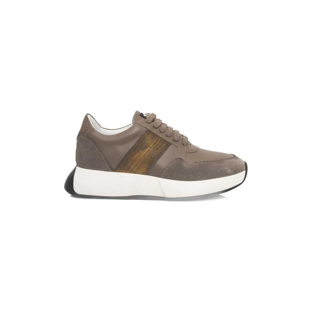 Cerruti 1881 Beige Cowhide Sneaker