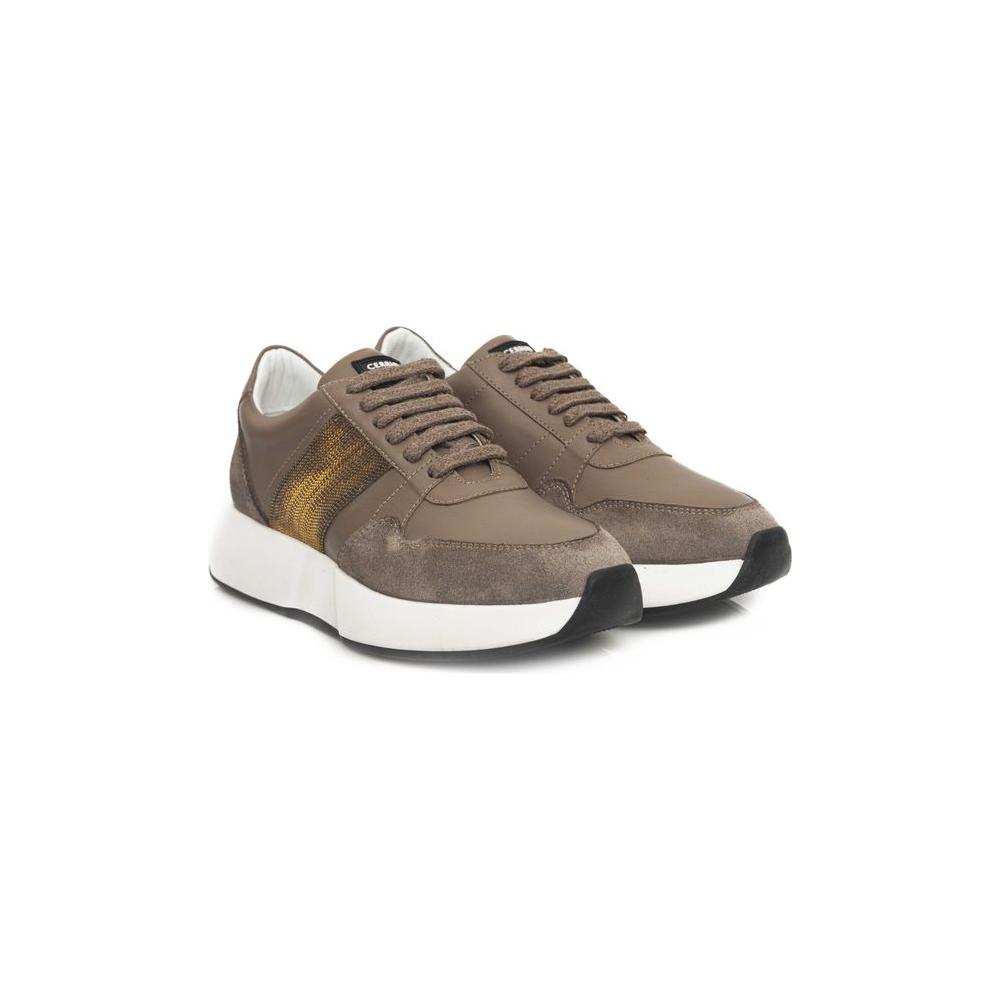 Cerruti 1881 Beige Cowhide Sneaker