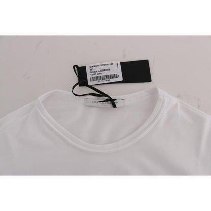 Daniele Alessandrini White Cotton Crewneck T-Shirt