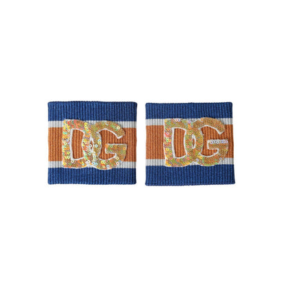Dolce & Gabbana Multicolor Logo Sequin Viscose Wristband