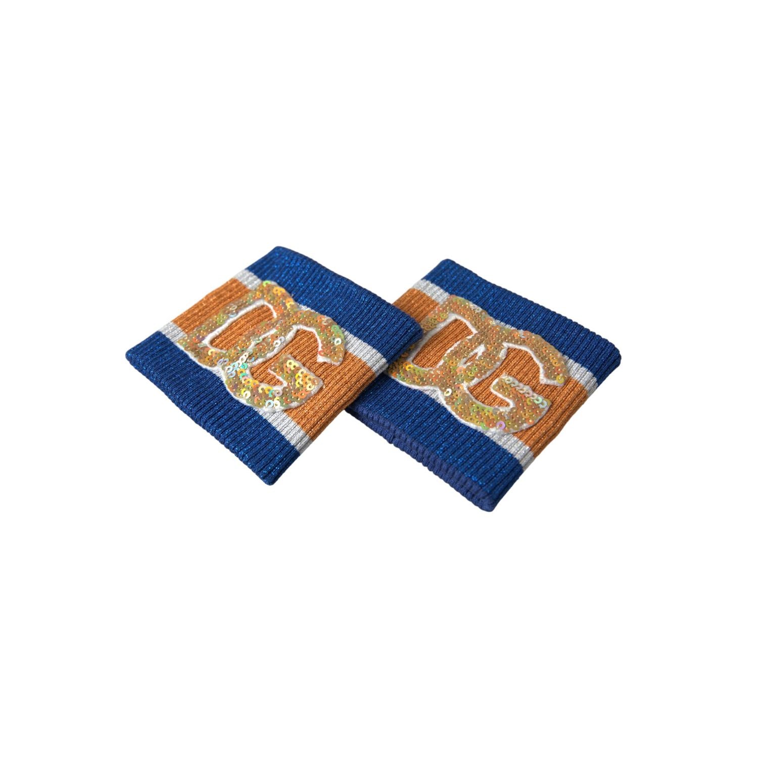 Dolce & Gabbana Multicolor Logo Sequin Viscose Wristband