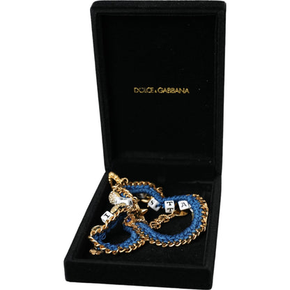 Dolce & Gabbana Gold Tone Brass Chain Iam The Star Bracelet Bracelet