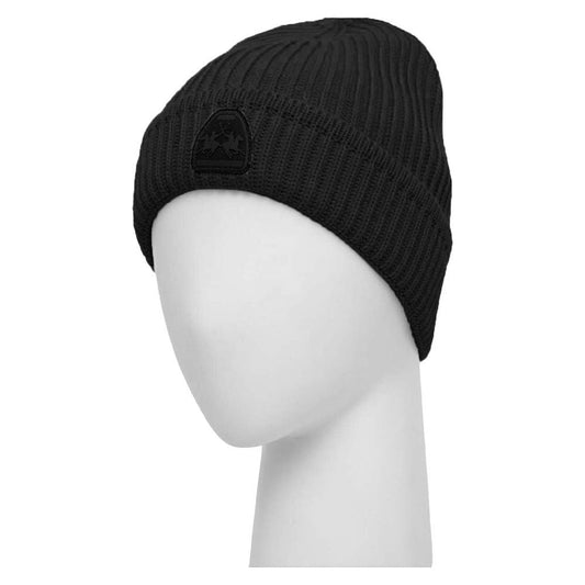 La Martina Black Acrylic Men Beanie LAMA-13151