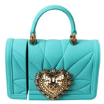Dolce & Gabbana Turquoise Silicone Devotion Heart Bag Cover Hand Airpods Case BAG1111
