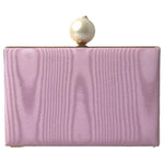 Dolce & Gabbana Pink Silk Gold Frame Clutch Evening Party Purse Bag BAG1037
