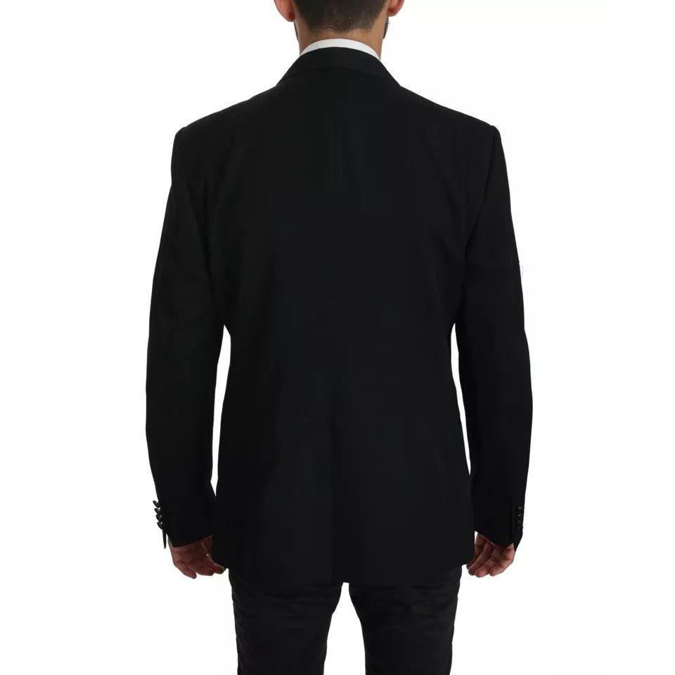 Dolce & Gabbana Black Single Breasted Formal Coat Blazer KOS1621-52