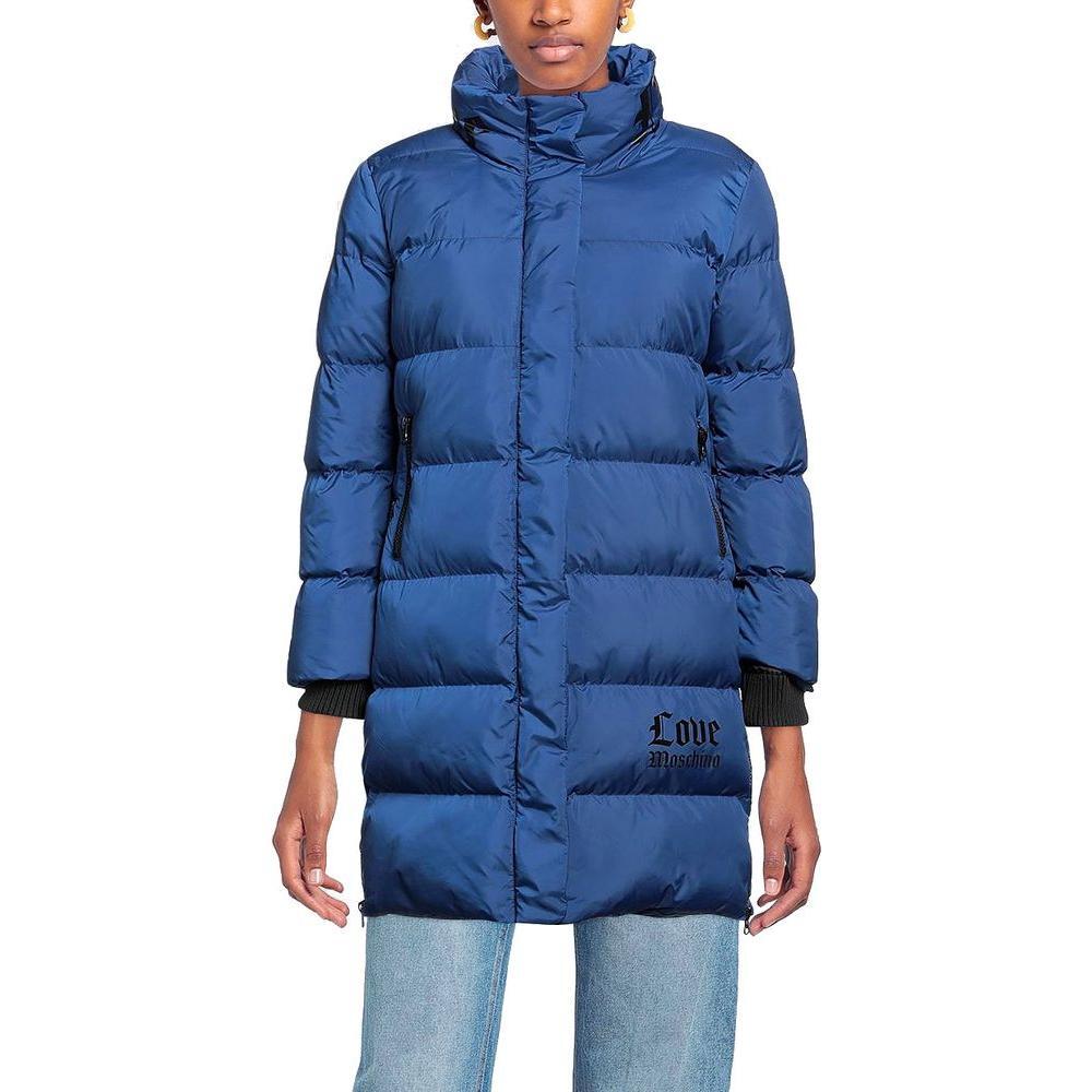 Love Moschino Blue Polyester Jackets & Coat