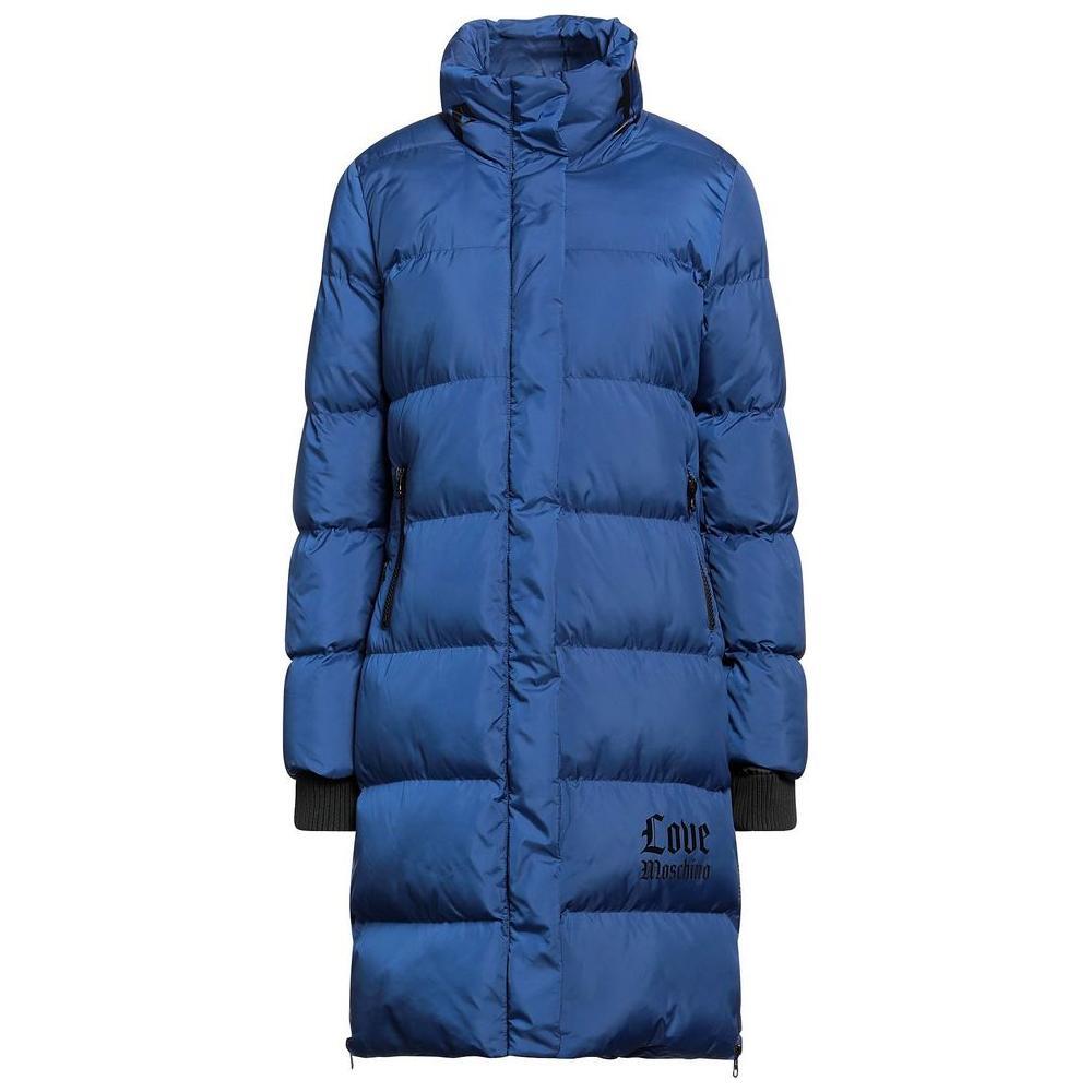 Love Moschino Blue Polyester Jackets & Coat