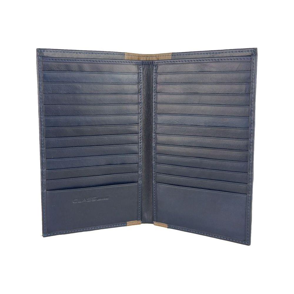 Cavalli Class Blue Leather Men Wallet
