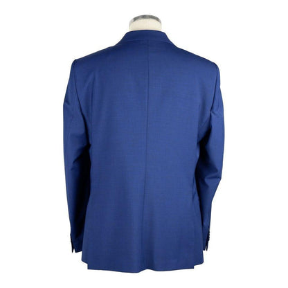 Emilio Romanelli Blue Wool Men Suit