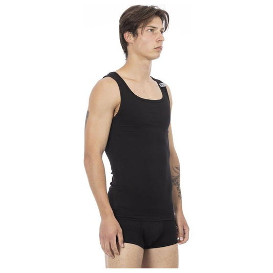 Bikkembergs Black Cotton Men's Tank Top BI-22647-S
