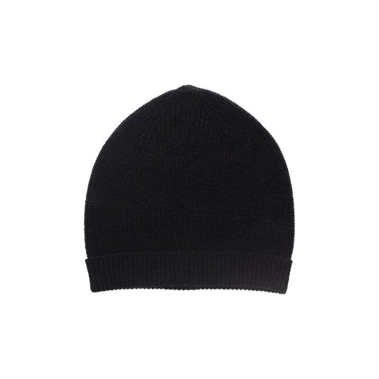 Alpha Studio Black Merino Wool Men Hat AL-23468-46 CM