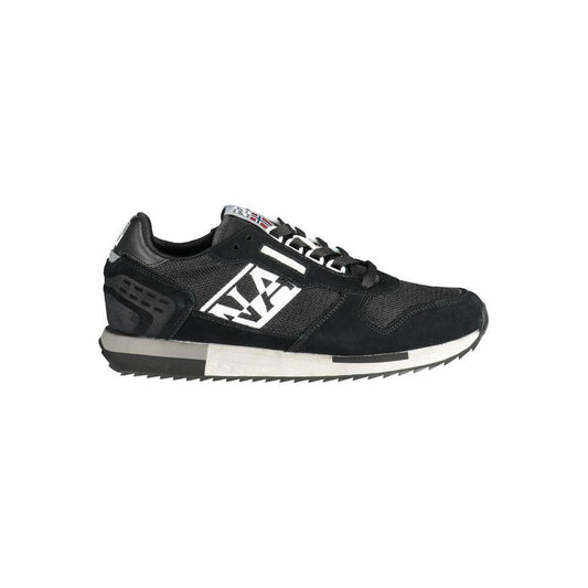 Napapijri Black Leather Men Sneaker NASH-11434-EU46/US12-FBB-278