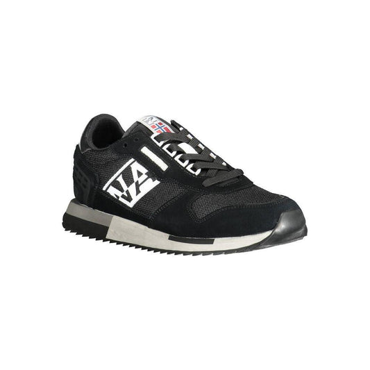 Napapijri Black Leather Men Sneaker NASH-11434-EU46/US12-FBB-278