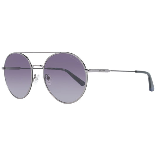 Gant Gray Men Sunglass with gunmetal aviator frame and grey plastic lenses, offering 100% UVA & UVB protection, size 58-20-150.