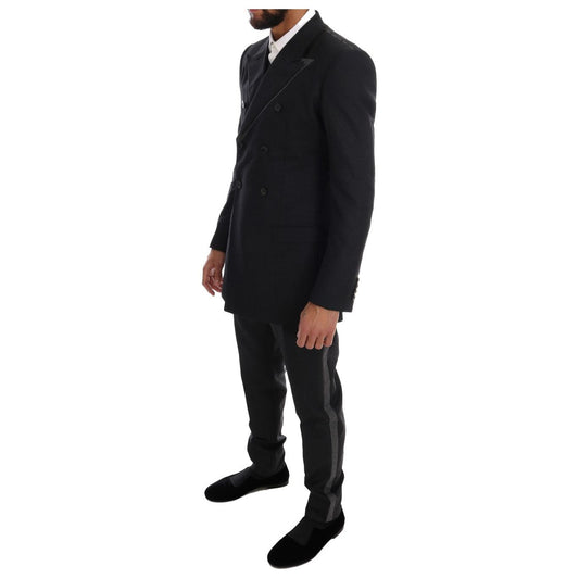 Dolce & Gabbana Elegant Gray Double Breasted Wool Suit KOS1110-7