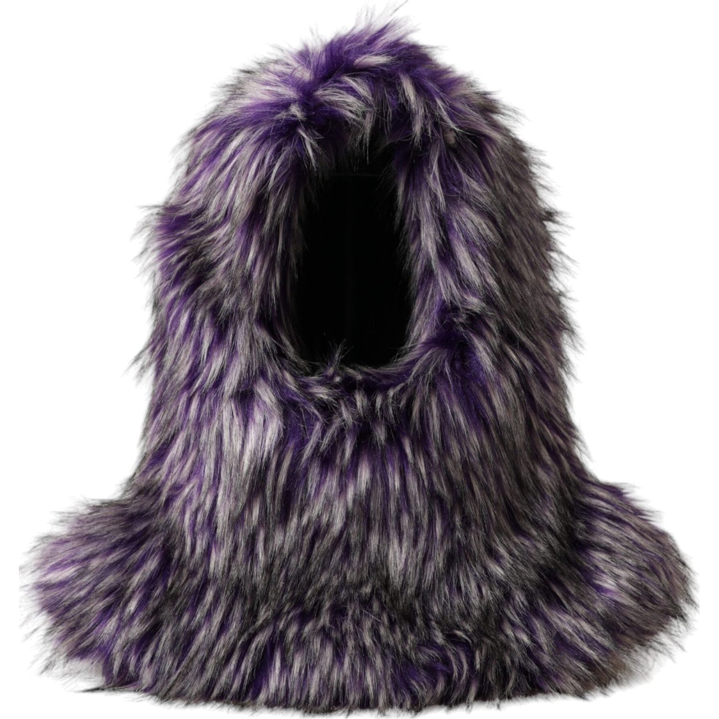 Dolce & Gabbana Purple Faux Fur Whole Head Wrap Hat HAT9566-57