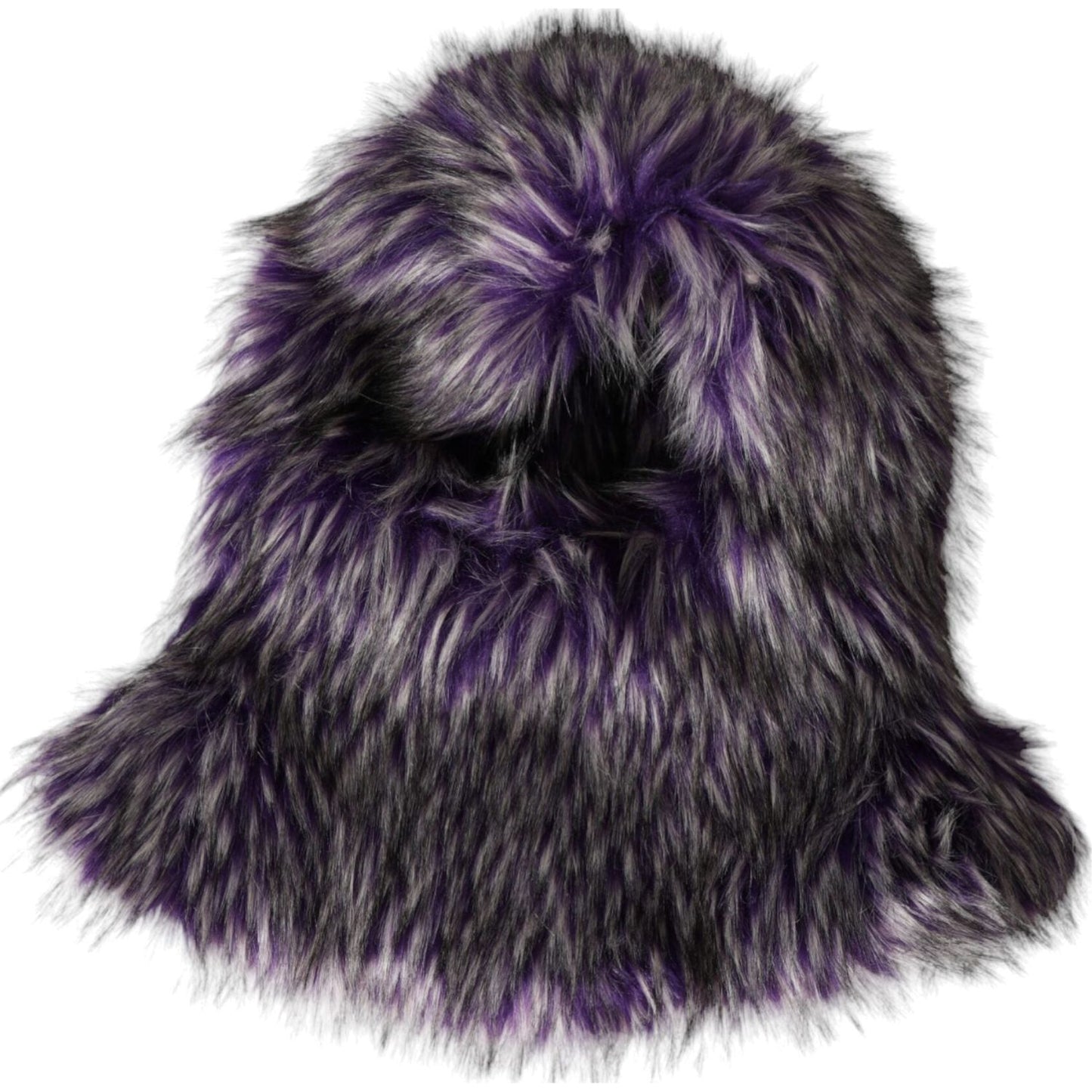 Dolce & Gabbana Purple Faux Fur Whole Head Wrap Hat HAT9566-57